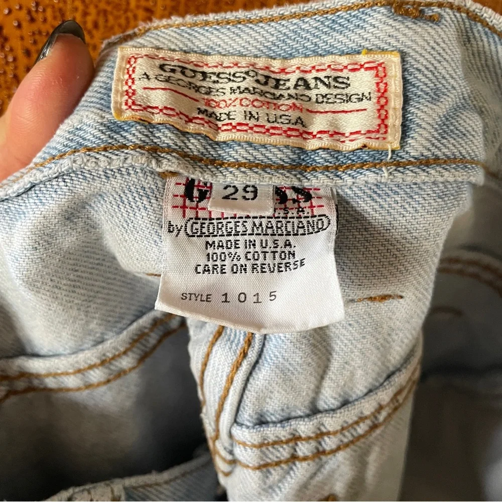 GUESS by Georges Marciano light Jeans Style 1015 Womens 29 Zip Ankle USA vintage - Picture 3 of 6